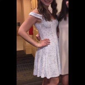 Francesca’s Off the Shoulder Fit n Flare Dress